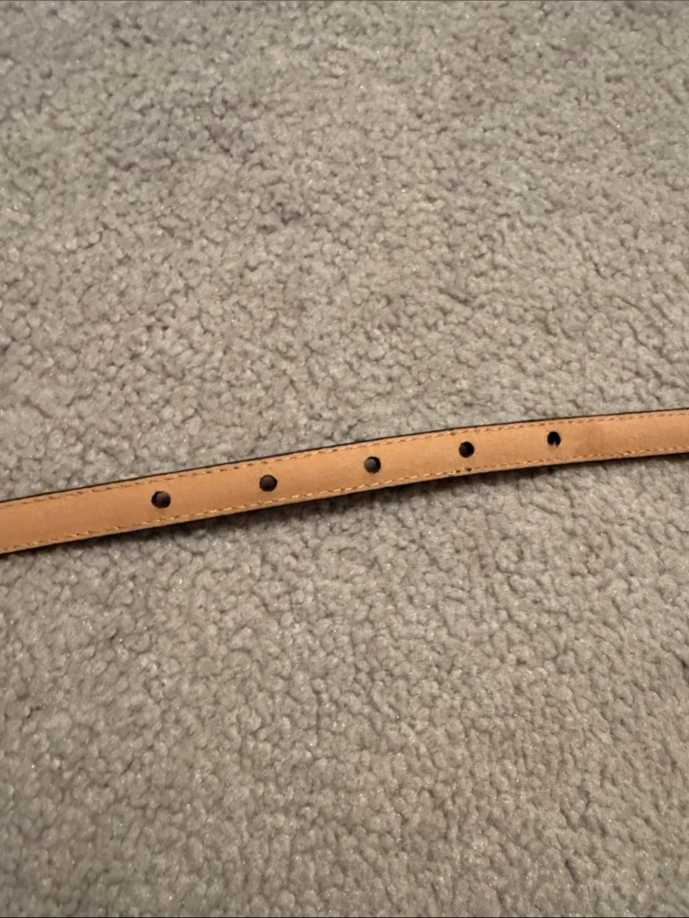 Brighton Thin Croc Embossed Brown Leather Belt with Silver Gold-Tone Accents
